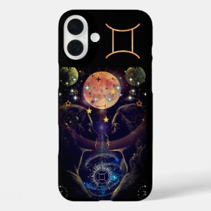 Gemini Phone Case, black iPhone 16 Plus Case