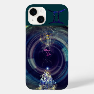 Gemini Phone Case, blue Case-Mate iPhone 14 Case
