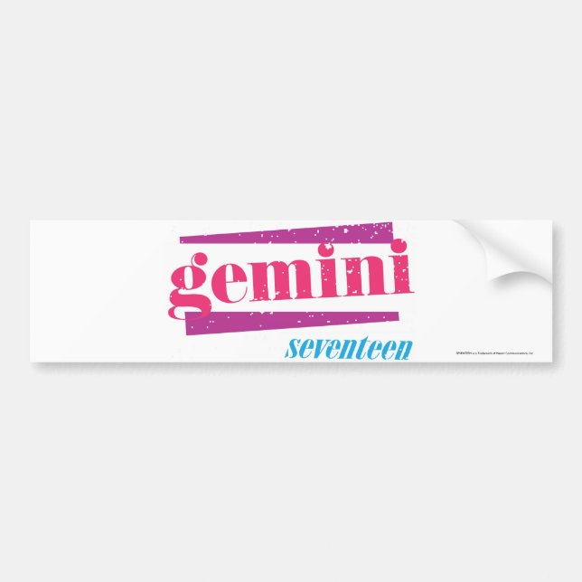 Gemini Pink Bumper Sticker (Front)