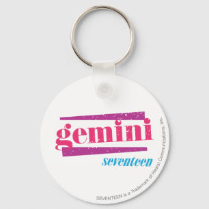 Gemini Pink Key Ring