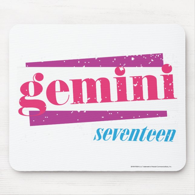 Gemini Pink Mouse Mat (Front)