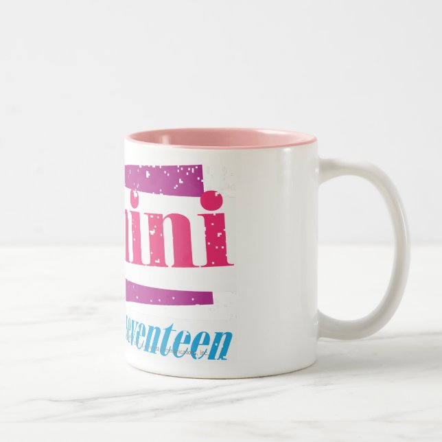 Gemini Pink Two-Tone Coffee Mug (Right)