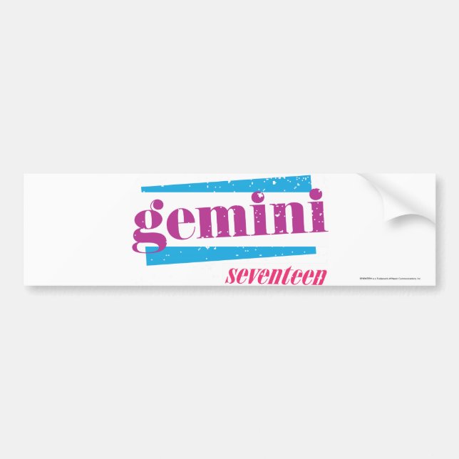 Gemini Purple Bumper Sticker (Front)