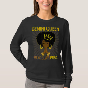 Gemini Queen Astrology Zodiac Sign Horoscope Birt T-Shirt