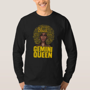 Gemini Queen Black Woman Afro Natural Hair African T-Shirt
