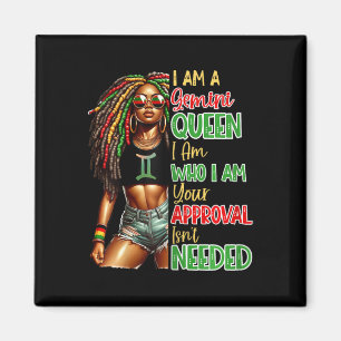 Gemini Queen Black Womens African American Junetee Magnet
