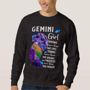 Gemini Queen Sweet As Candy Birthday For Black Wo Sweatshirt