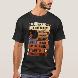 Gemini Queen Sweet As Candy Birthday For Black Wo T-Shirt