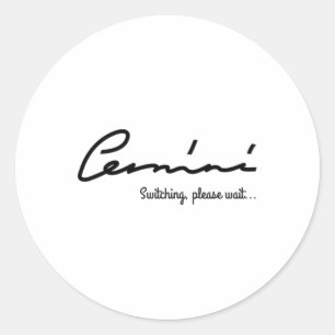 Gemini Quirky Tee. Sticker 