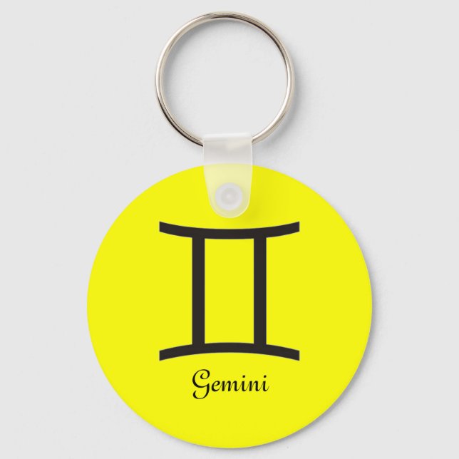 Gemini Sign Key Ring (Front)