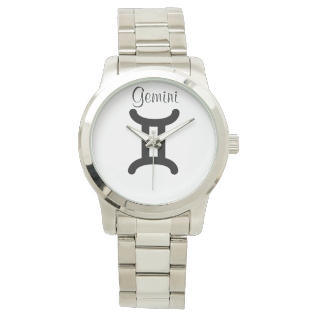 Gemini Sign of the Zodiac.  Ladies Watches. Watch (Front)