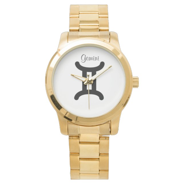 Gemini Sign of the Zodiac.  Ladies Watches. Watch (Front)