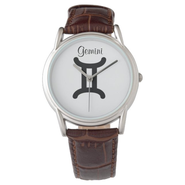 Gemini Sign of the Zodiac  Mens Watches. Watch (Front)