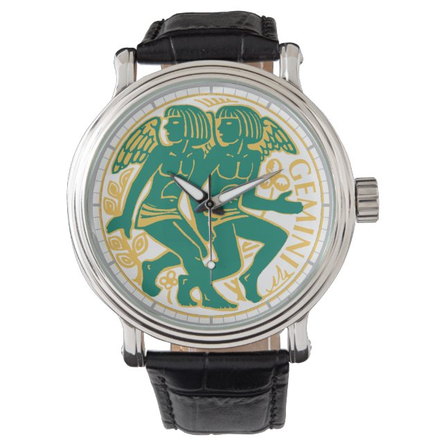 Gemini Sign of the Zodiac Watch (Front)