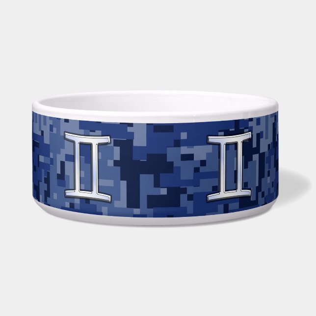Gemini Sign on Navy Blue Digital Camouflage (Front)