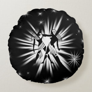 Gemini sign round cushion