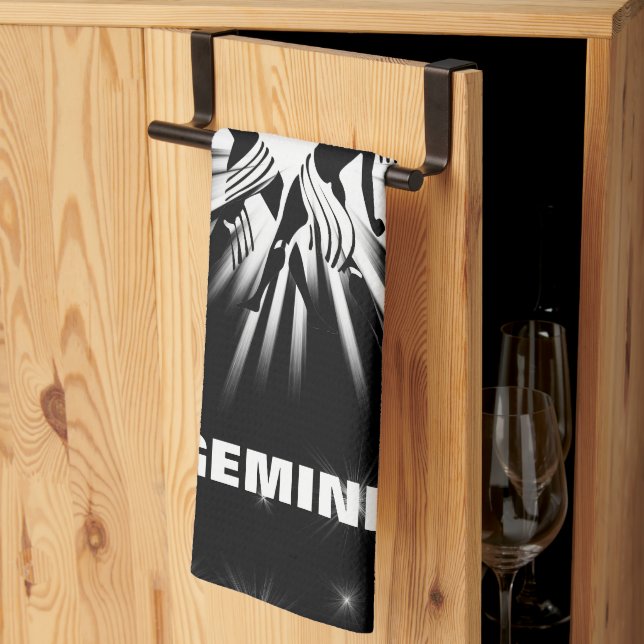 Gemini sign tea towel (Thirds Fold)