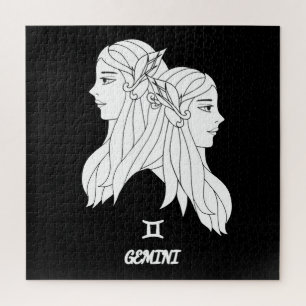 Gemini Silhouette Jigsaw Puzzle