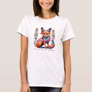 Gemini Spirit Animal Fox Alebrije T-Shirt