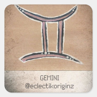 Gemini Square Sticker