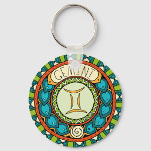 Gemini star key ring
