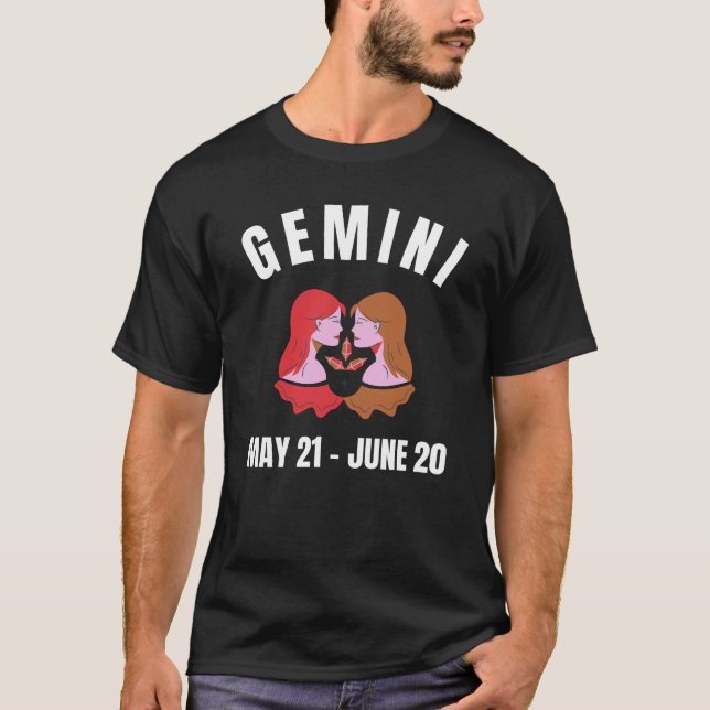 Gemini star sign T-Shirt (Front)