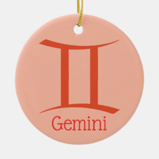 Gemini Sun Sign Zodiac Symbol  Ceramic Tree Decoration
