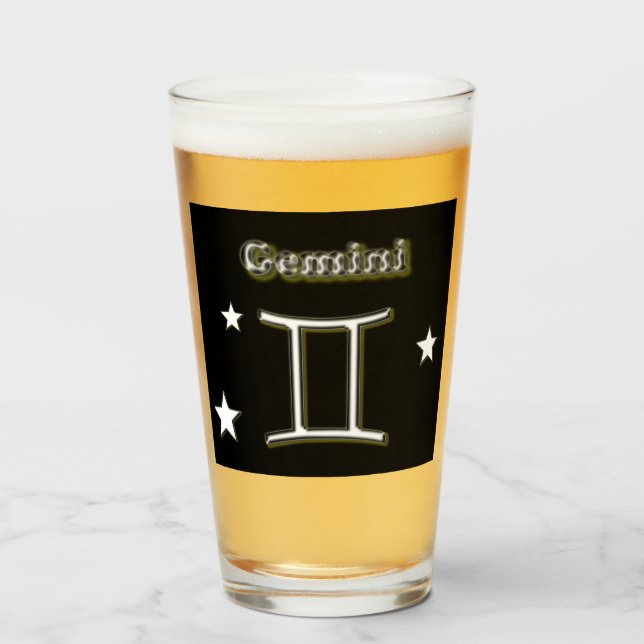 Gemini symbol  glass (Front Filled)