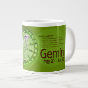 Gemini Symbol Horoscope info Large Coffee Mug