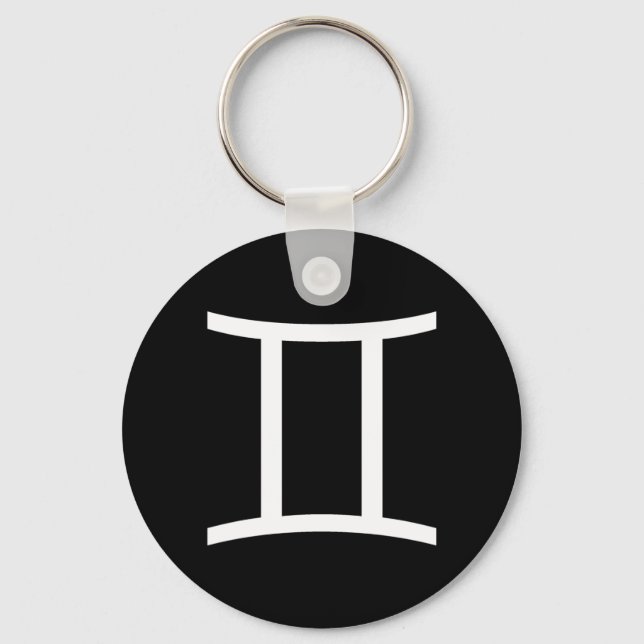Gemini Symbol Key Ring (Front)