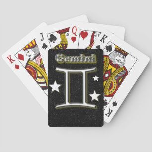 Gemini symbol playing cards
