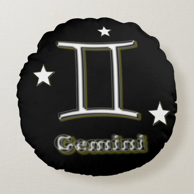 Gemini symbol round cushion (Front)