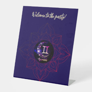 Gemini Table Party Welcome Sign