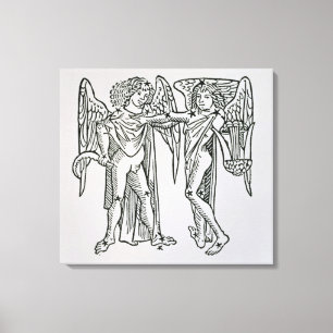 Gemini (the Twins) an illustration from the 'Poeti Canvas Print