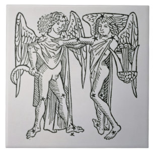 Gemini (the Twins) an illustration from the 'Poeti Tile