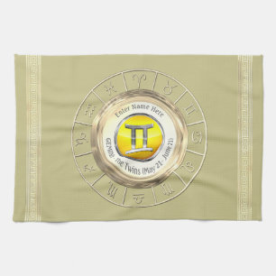 Gemini - The Twins Astrological Sign Tea Towel