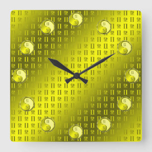 Gemini the Twins Square Wall Clock