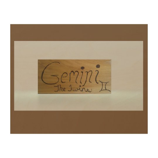 Gemini The Twins Wood Art