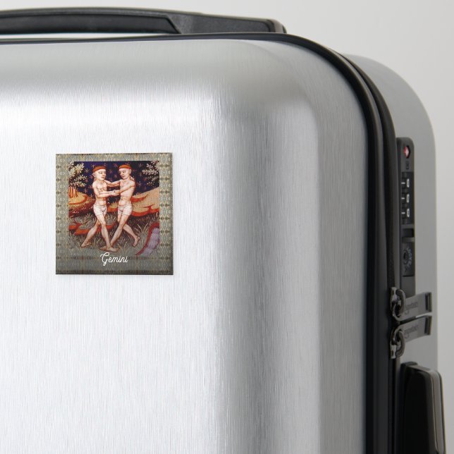 Gemini the Twins Zodiac Sign Birthday Party Magnet (In Situ (Luggage))