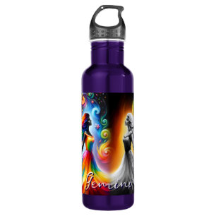 Gemini Twins Color & Black and White Horoscope 710 Ml Water Bottle