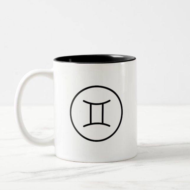 Gemini Twins  Horoscope Zodiac Sign Mug (Left)