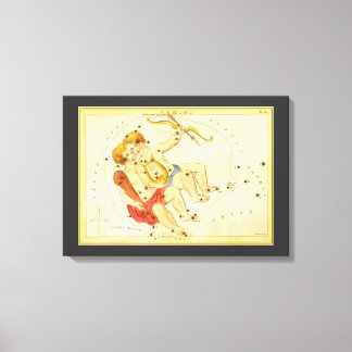 Gemini Twins Vintage Constellation Urania's Mirror Canvas Print