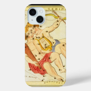 Gemini Twins Vintage Constellation Urania's Mirror iPhone 15 Case