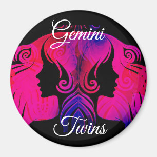 Gemini Twins Zodiac Horoscope Sign Magnet