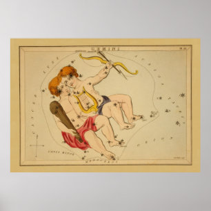 Gemini - Vintage Sign of the Zodiac Image