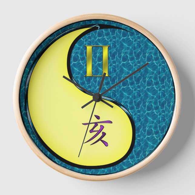 Gemini & Water Boar Clock (Front)