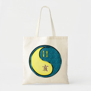 Gemini & Water Boar Tote Bag