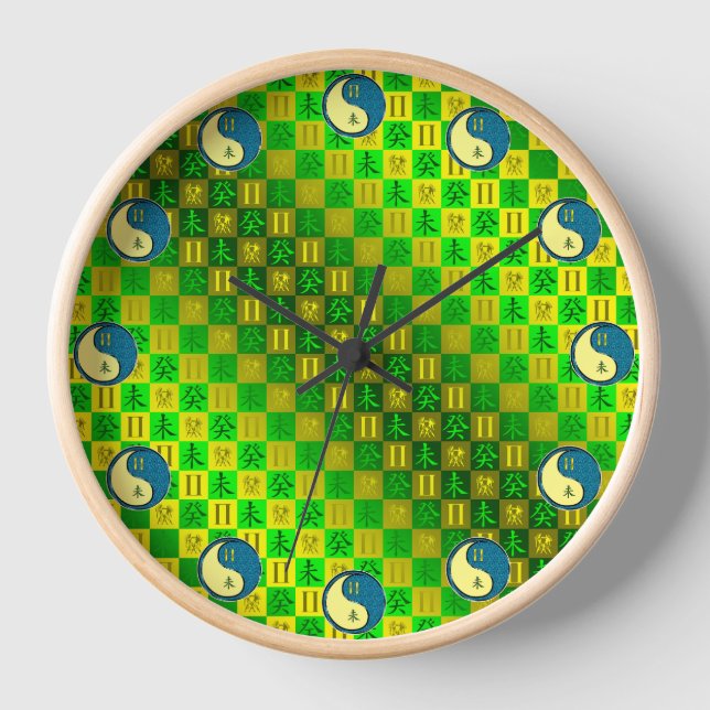 Gemini & Water Goat Clock (Front)