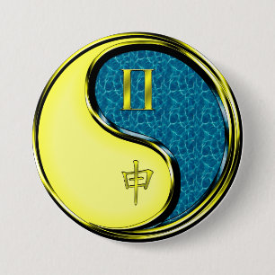 Gemini & Water Monkey 7.5 Cm Round Badge