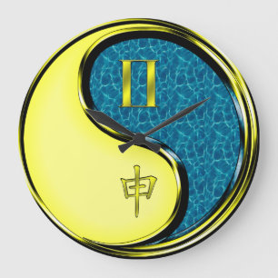 Gemini & Water Monkey Large Clock